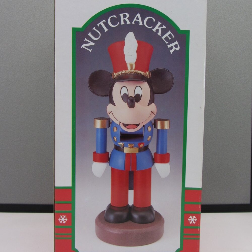 1994 Kurt Adler Disney Mickey Mouse Toy Soldier 14" Wood Nutcracker With Box